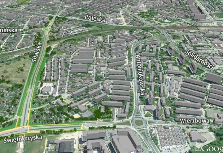 The visualisation of Sitarska Street