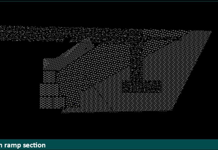 Gabion ramp section