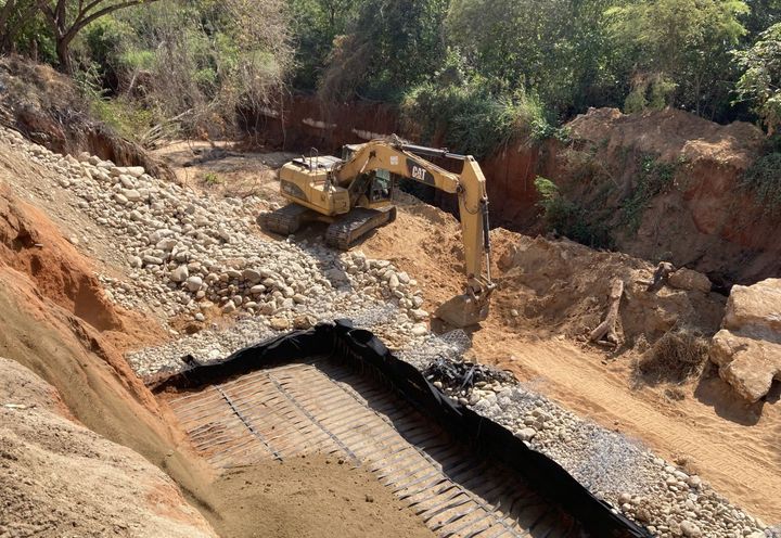 During the construction