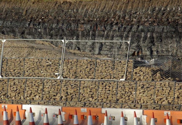 During construction - looking westbound