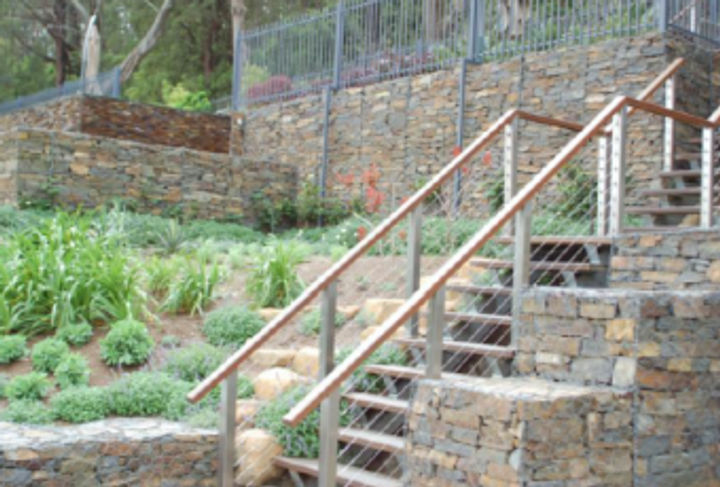 Terraced Walls With Vegetation