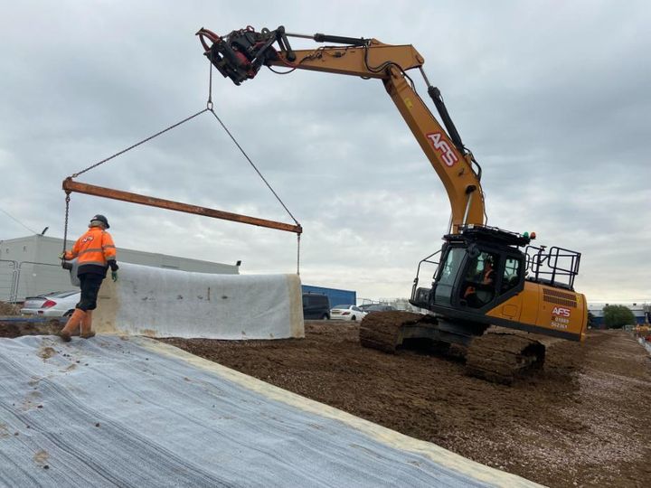Attenuation Pond Lining Solution for Lidl Bottling Plant
