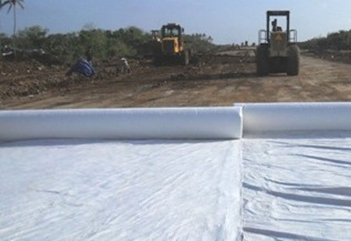 February 2011 - During Construction - Laying of Non-woven Geotextile