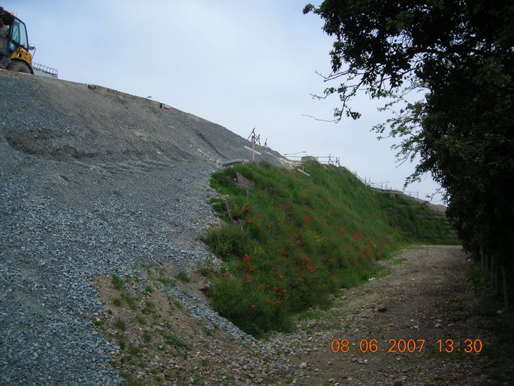  Green Terramesh reinforced slope under construction