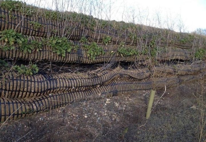 Existing structure before the repair works Flooding of the site during the repai