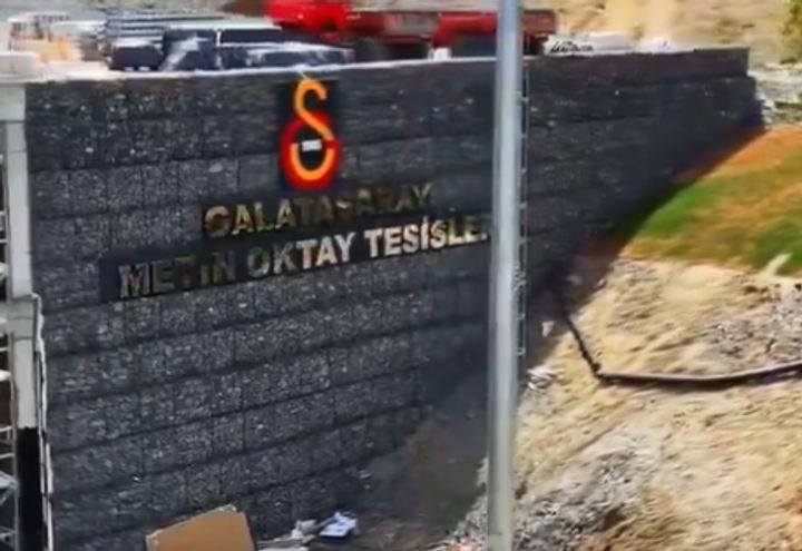 Terramesh Wall H=12.00m with Galatasaray Logo On It