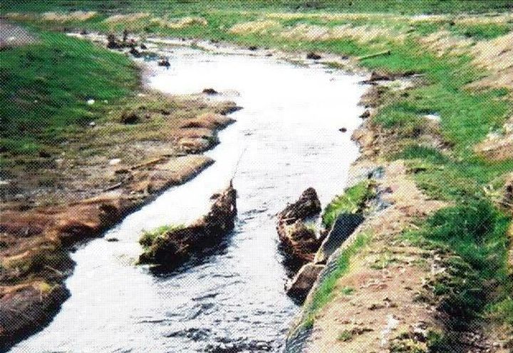Two stage channel immediately after construction