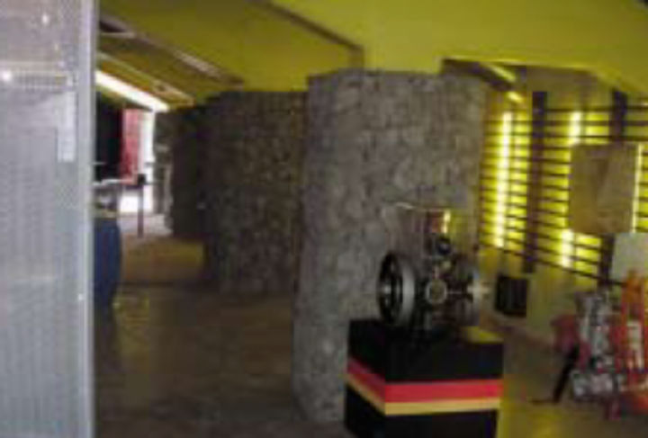 Gabion cladded columns