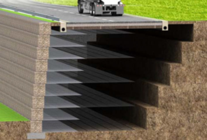 Schematic of Terramesh and MacGrid WG primary geogrids