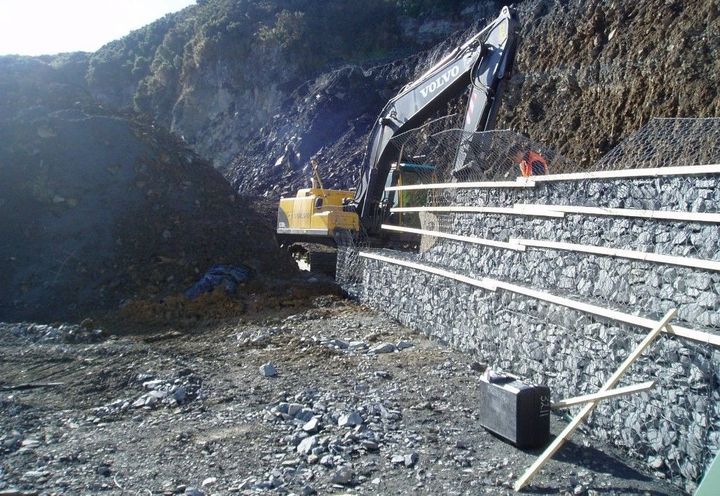 Gabion Terramesh® during construction