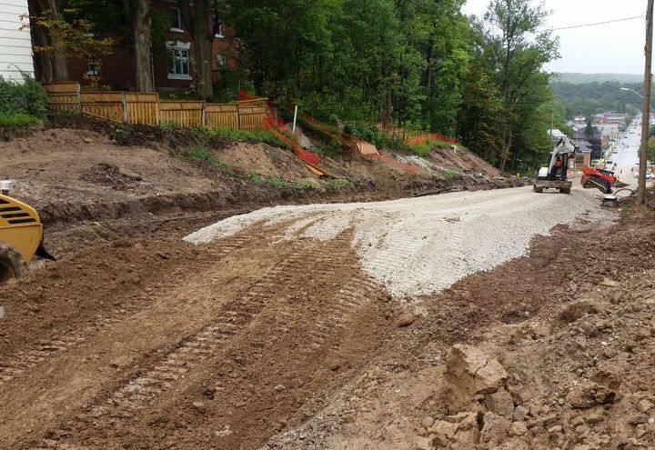 View of original slope before construction