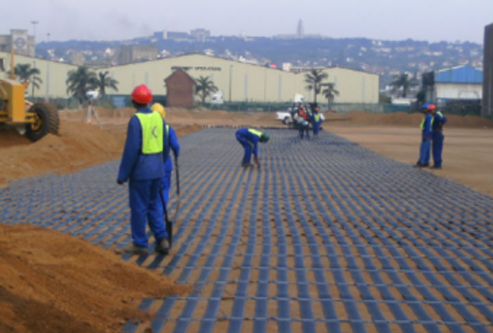 The next layer of compacted decomposed granite was laid on top of the first laye