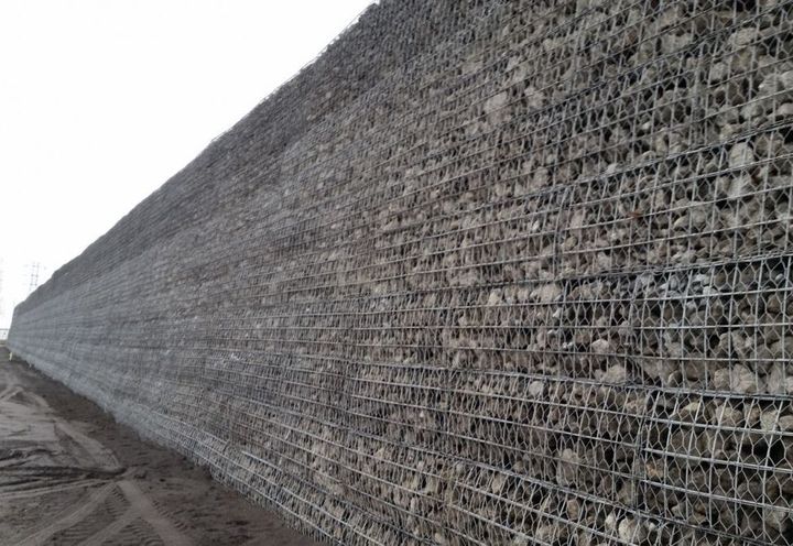 Close-up of sound wall