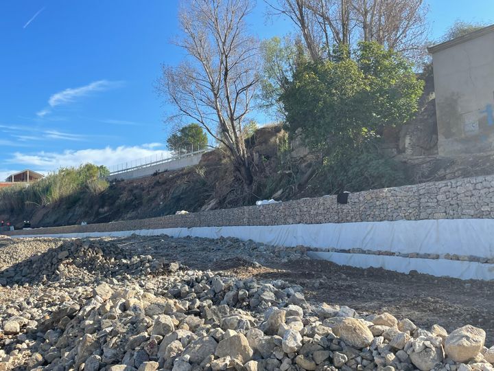 Proceso de ejecución de muro de gaviones