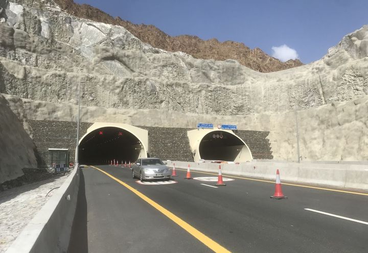 Completed Terramesh wall at Al Saha Tunnel