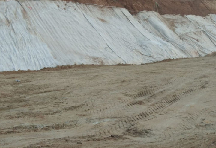 Installed Macline GCL W10 on the existing slope