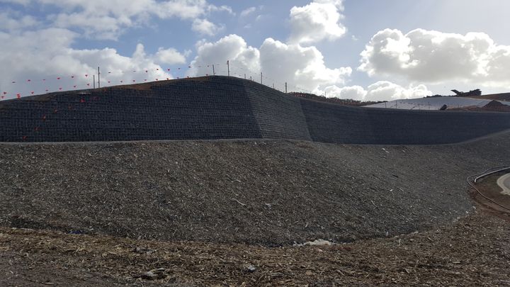 The Completed 105 m Long Reinforced Soil Structure.