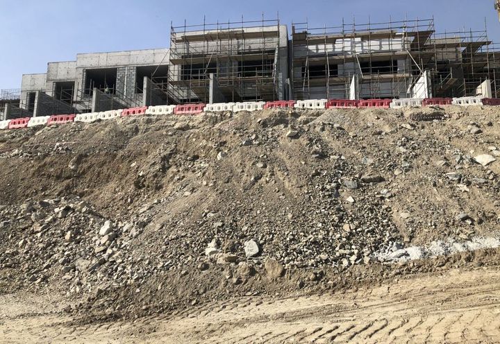 Cut soil slope location for MacWall