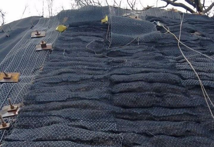 Vegetative soil wrapped on MacMat® R.
