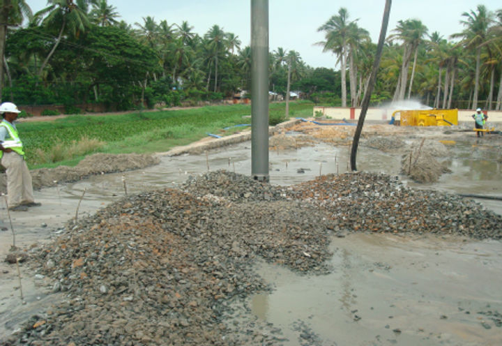 Photo 2: Installation of stone column