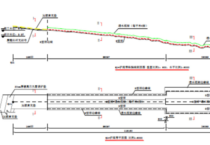 新洲洲头守护工程断面图