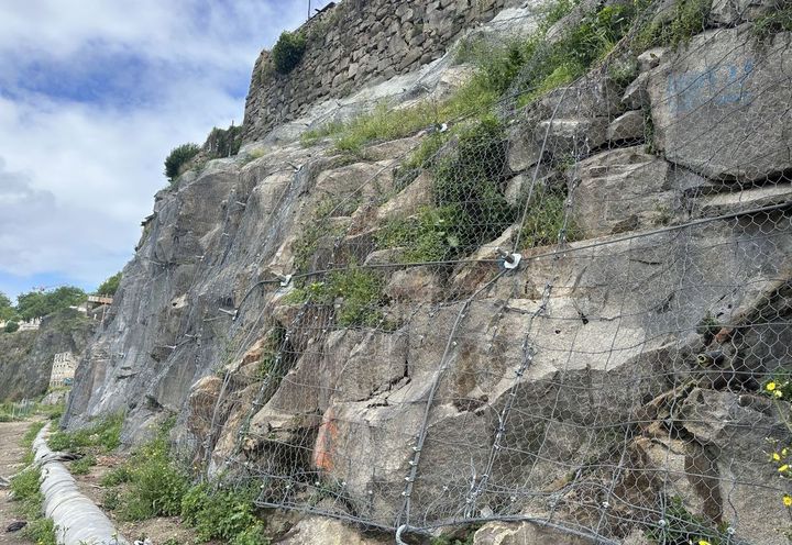 Sistema MacArmour 30x30 - Pie del talud Vista aérea de la zona de actuación Maccaferri Iberia