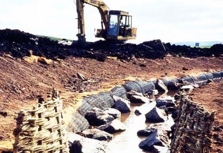 The new two stage channel during construction