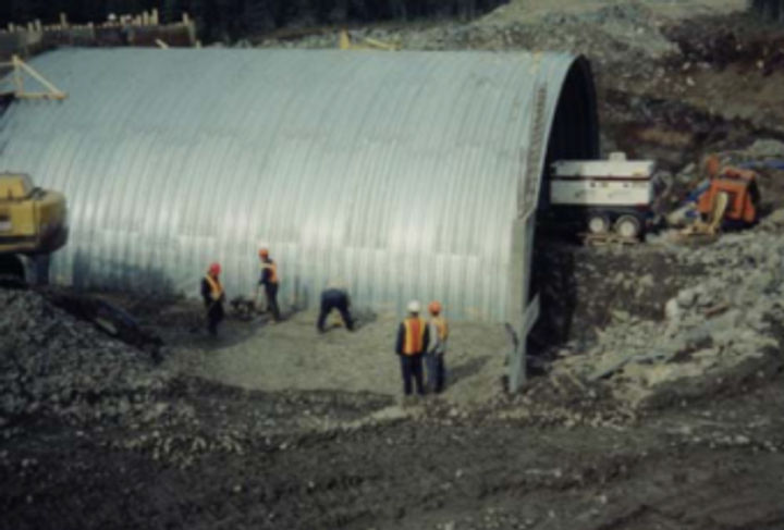 Construction of culvert following river diversion