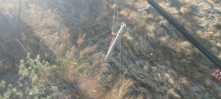 Fig-2 Rockfall Barrier installation