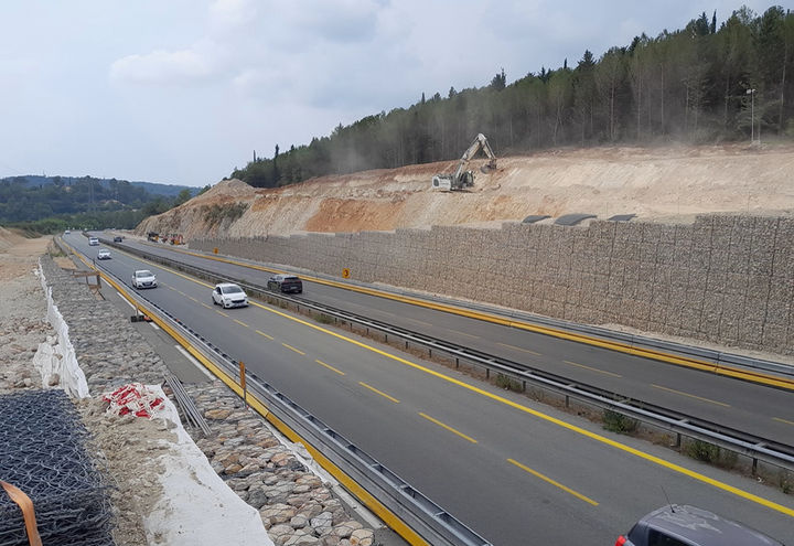 Bretelle Sud-Ouest durant les travaux