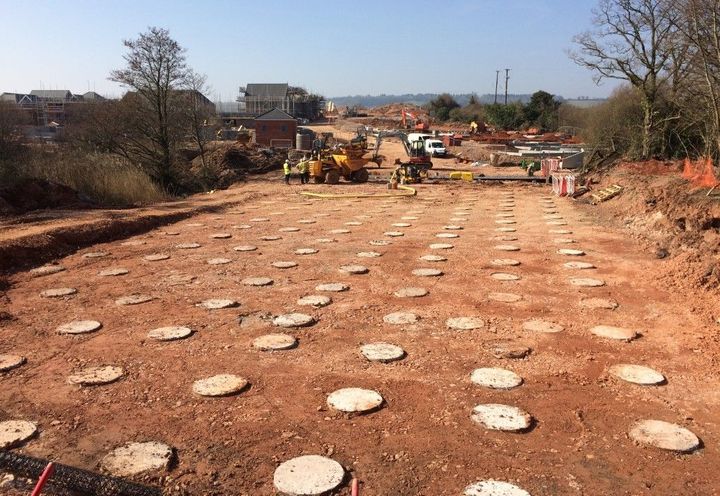 Global view of the site - Piling configuration