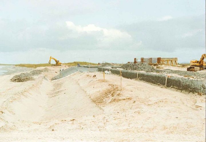 Construction on the airport slope