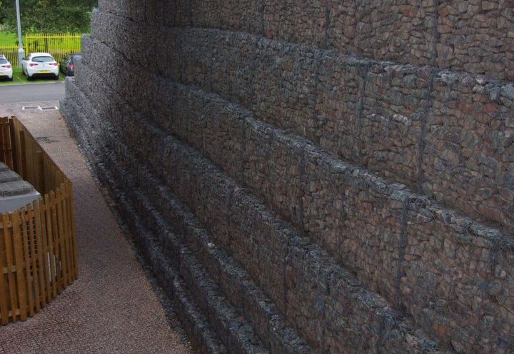 View of side of Gabion Terramesh® wall
