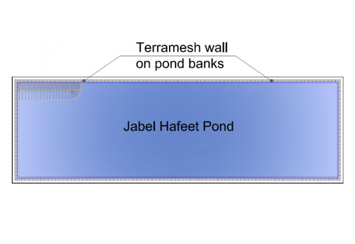 Plan view of Jabel Hafeet pond