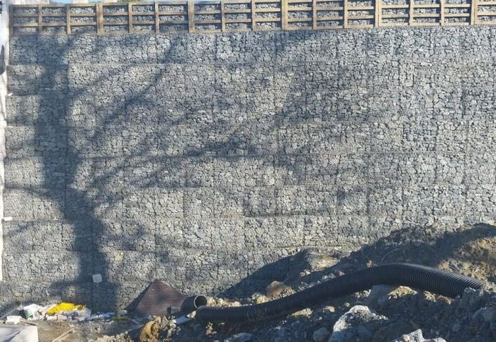 12m High Terramesh Wall Under Construction