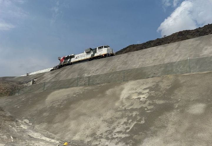 Completed: Shotcrete covered slope reinforced with Paragrid geogrid
