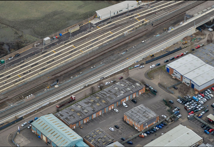 Aerial view of West ramp