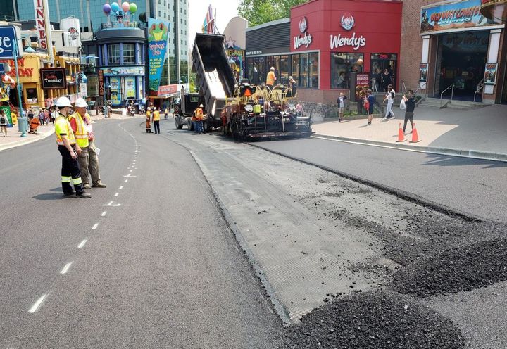 Roadway Partially Paved
