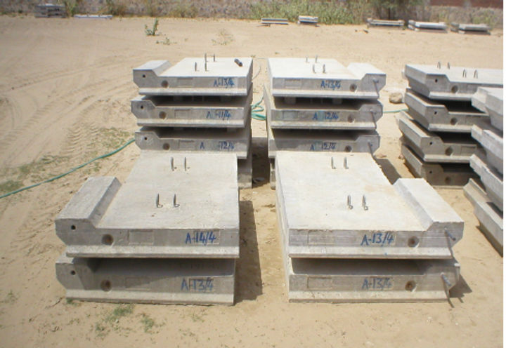 Photo 2:Concrete panels ready for construction