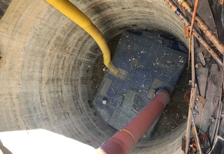 Shaft area protected using RockMesh3030