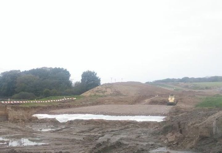General view of the first layers of Mactex W2 S laid
