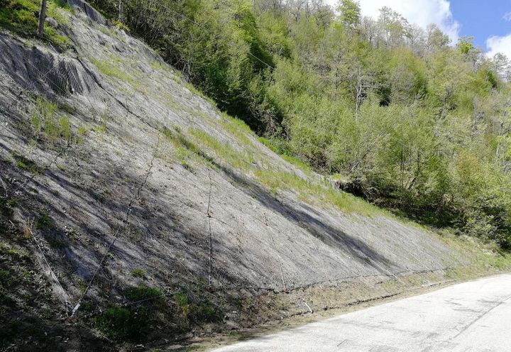 Intervento con Steelgrid HR50 e biostuoia a qualche mese dalla fine dei lavori