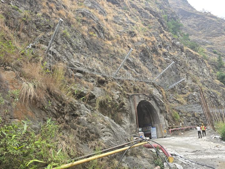 Fig-6 Rockfall Barrier above Desander basin downstream access portal