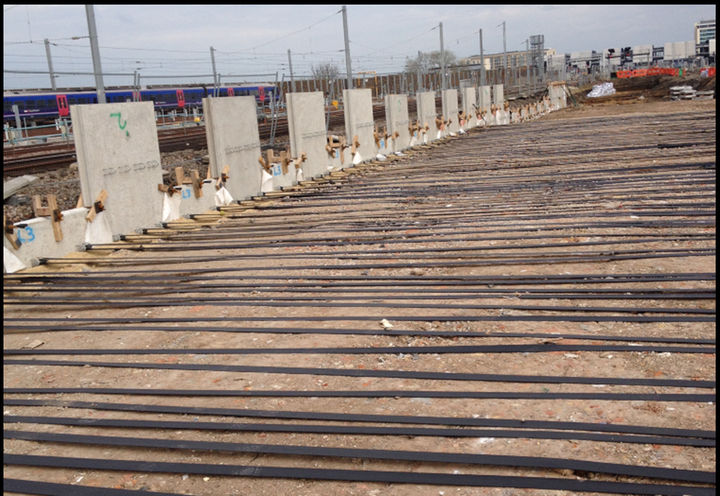 MacRes panels and Paraweb - East ramp during construction