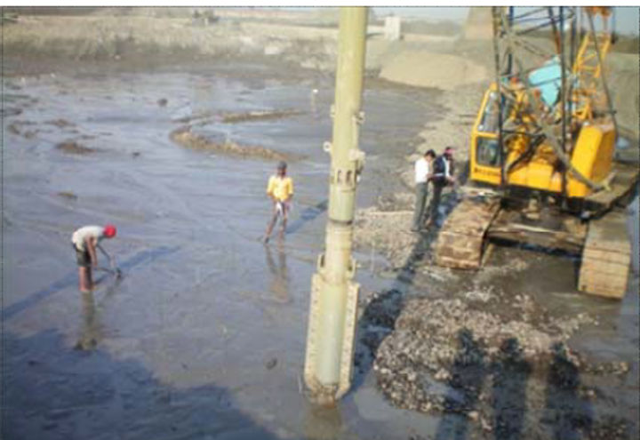 Photo-1: Installation of stone column