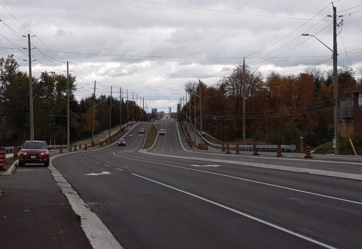 View of finished road