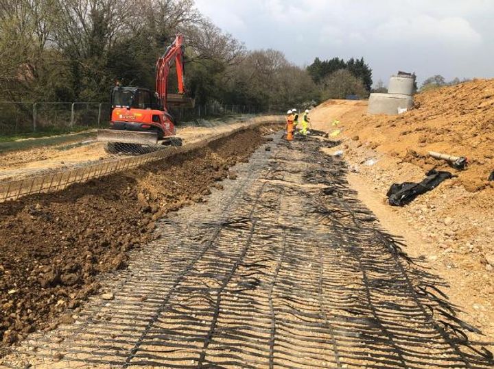  ParaGrid placed ready for structural backfilling
