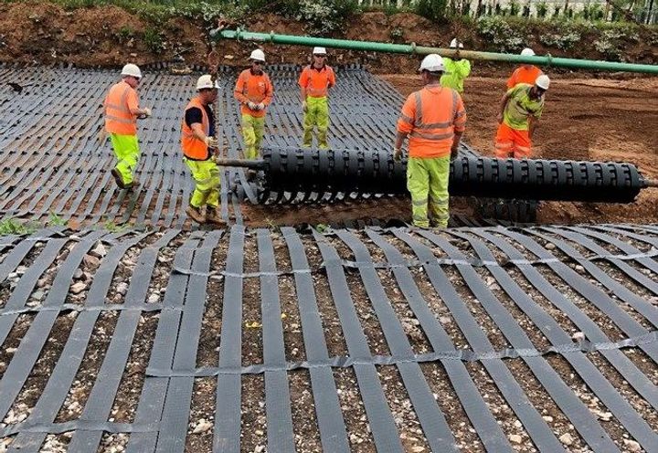 Gateway South Coventry Geogrid Reinforced Platform Over Landfill