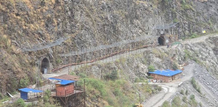 Fig-7 Rockfall Barrier above Desander basin upstream and downstream access portals