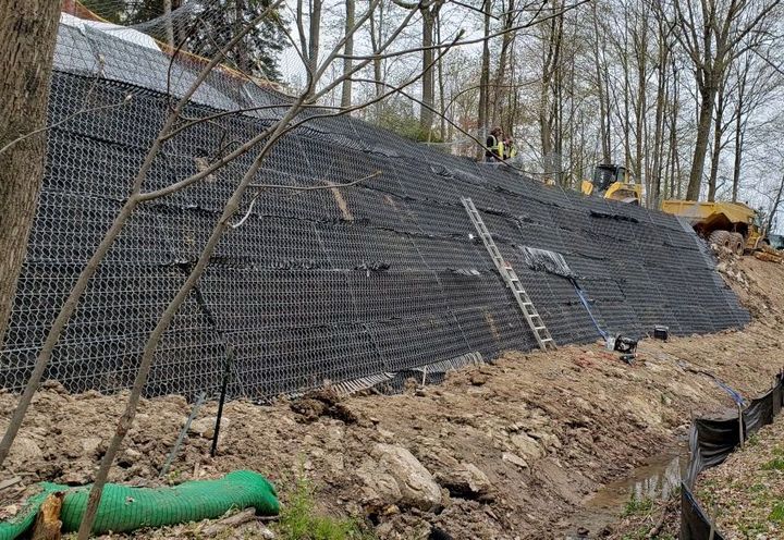 Partial Green Terramesh Installation